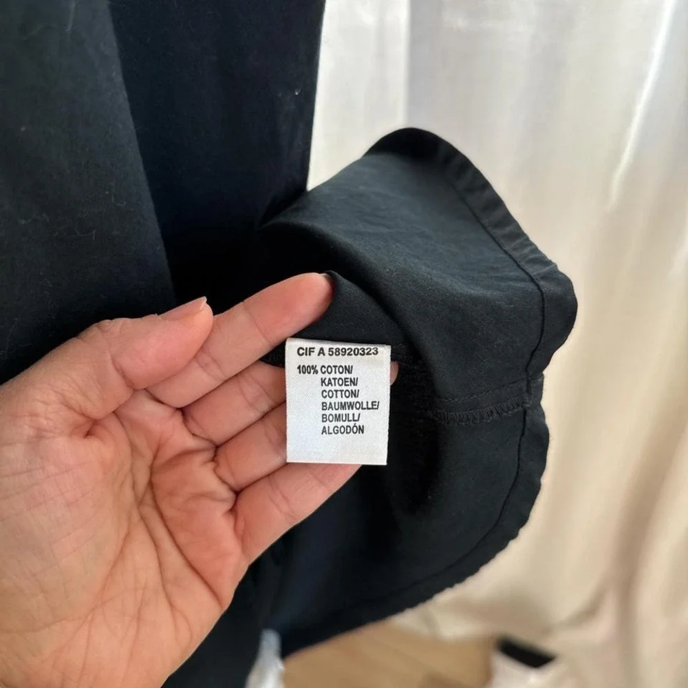 Black Dress 100% Cotton Adjustable Straps size 4 - Picture 9 of 9